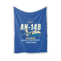 Thumbnail for Antonov An-148 - Cartoon + Name - Blanket - Blue
