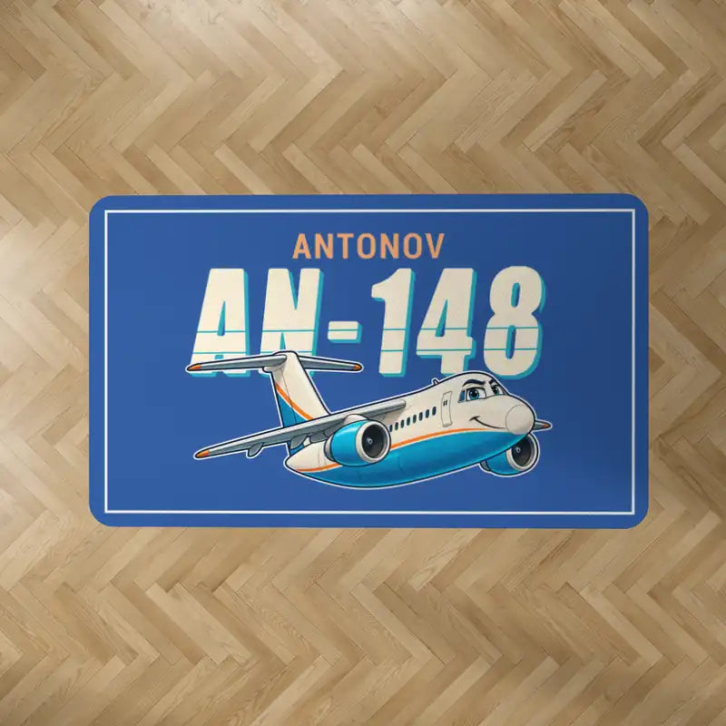 Antonov An-148 - Cartoon - Rectangle Carpet - Blue