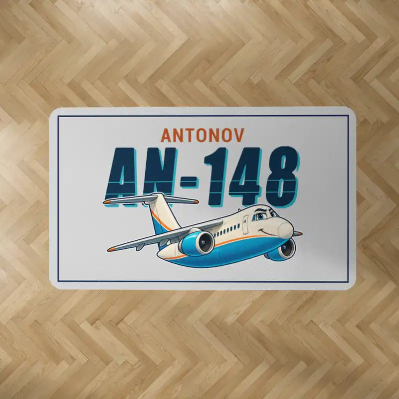 Antonov An-148 - Cartoon - Rectangle Carpet - Light Gray