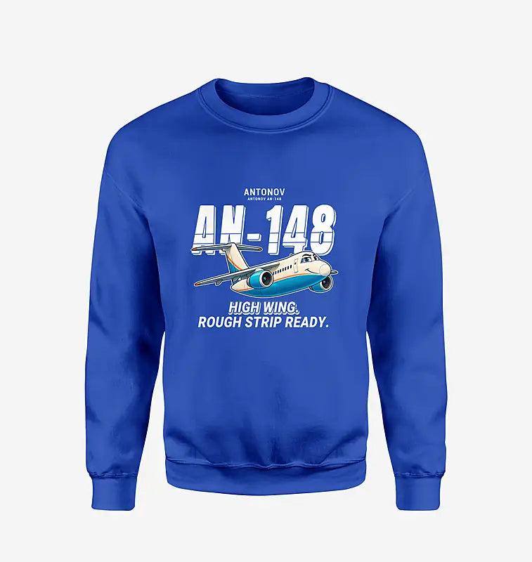 Antonov An-148 - Cartoon - Sweatshirt - Blue