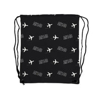 Thumbnail for Antonov An-148 - Drawstring Bag - 3D Pattern - Black