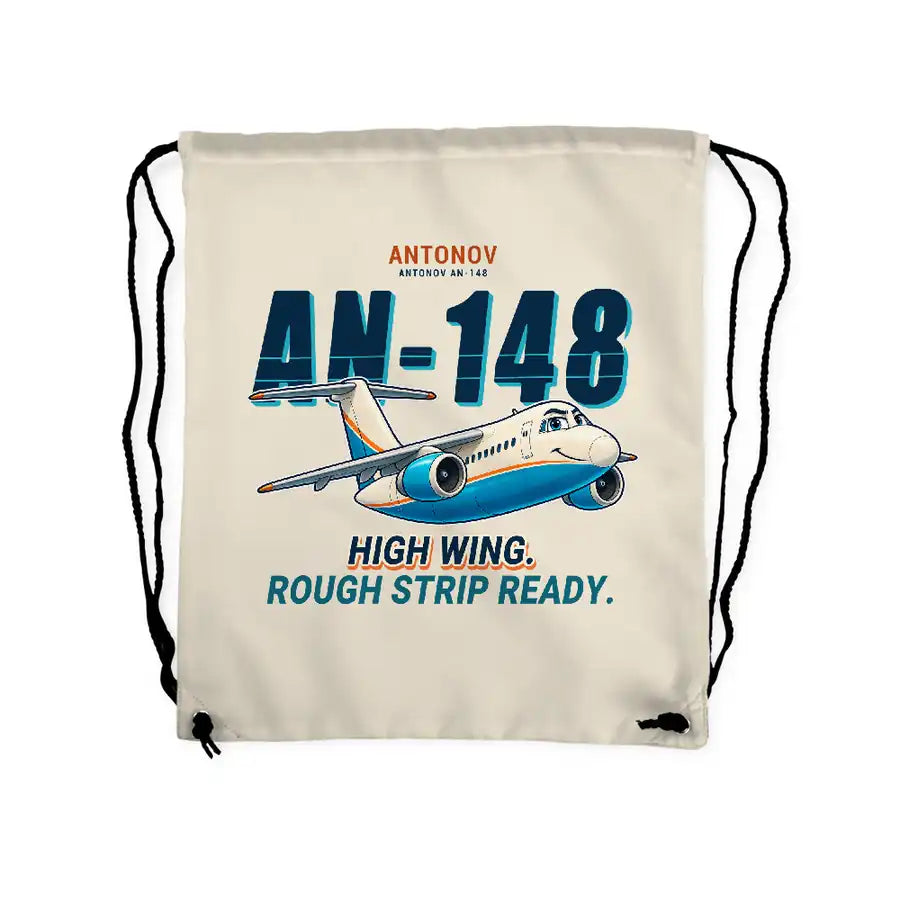 Antonov An-148 - Drawstring Bag - Cartoon - Beige