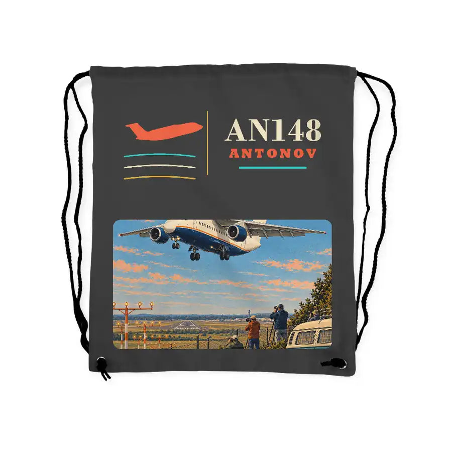 Antonov An-148 - Drawstring Bag - Classic - Gray