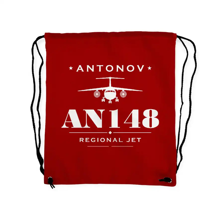 Antonov An-148 - Drawstring Bag - Heritage - Red