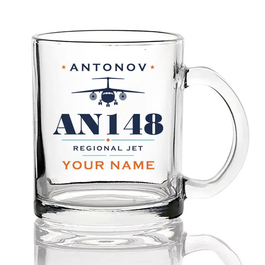 Antonov An-148 - Heritage + Name - Coffee & Tea Glass