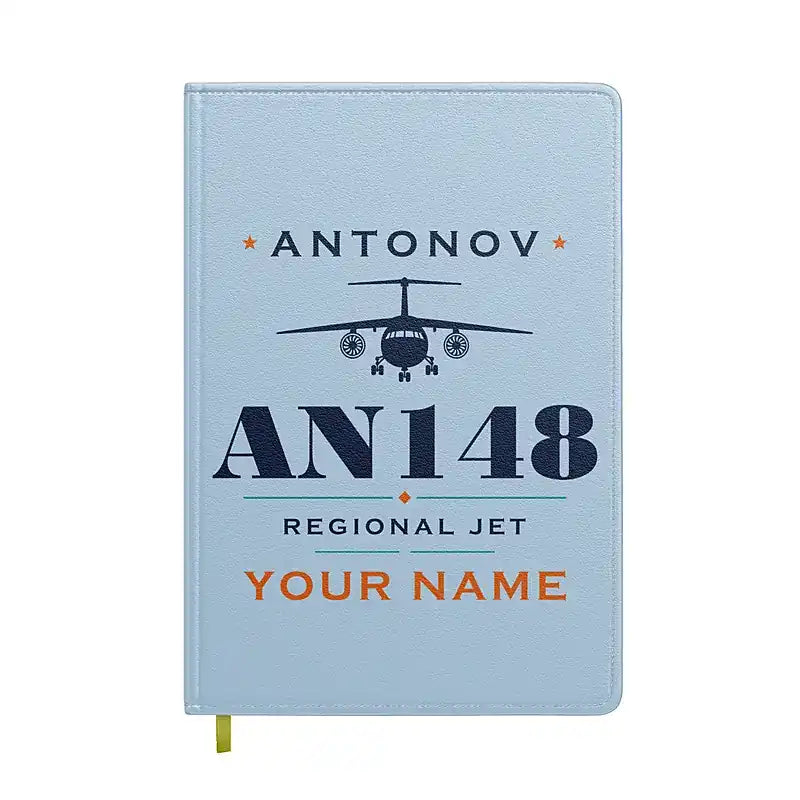 Antonov An-148 - Heritage + Name - Notebook - Light Blue