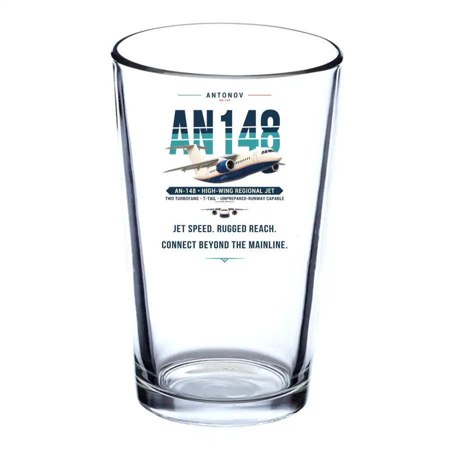 Antonov An-148 - Original - Beer & Water Glass