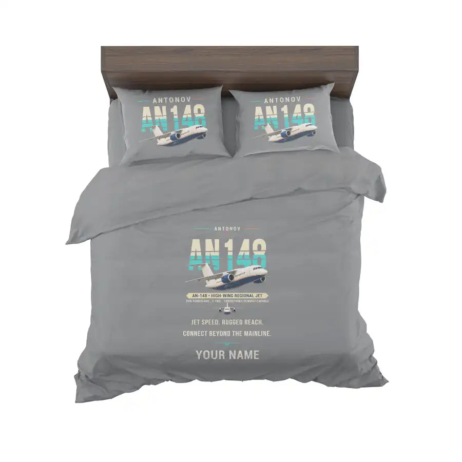 Antonov An-148 - Original + Name - Bedding Set - Gray