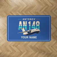 Thumbnail for Antonov An-148 - Original + Name - Rectangle Carpet - Blue