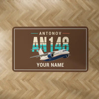Thumbnail for Antonov An-148 - Original + Name - Rectangle Carpet - Brown