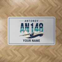 Thumbnail for Antonov An-148 - Original + Name - Rectangle Carpet - Light Gray