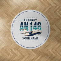 Thumbnail for Antonov An-148 - Original + Name - Round Carpet - Light Gray