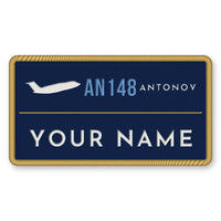 Thumbnail for Antonov An-148 Patches - Rectangle + Name - Navy Sky