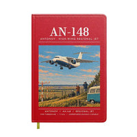 Thumbnail for Antonov An-148 - Poster - Notebook - Red