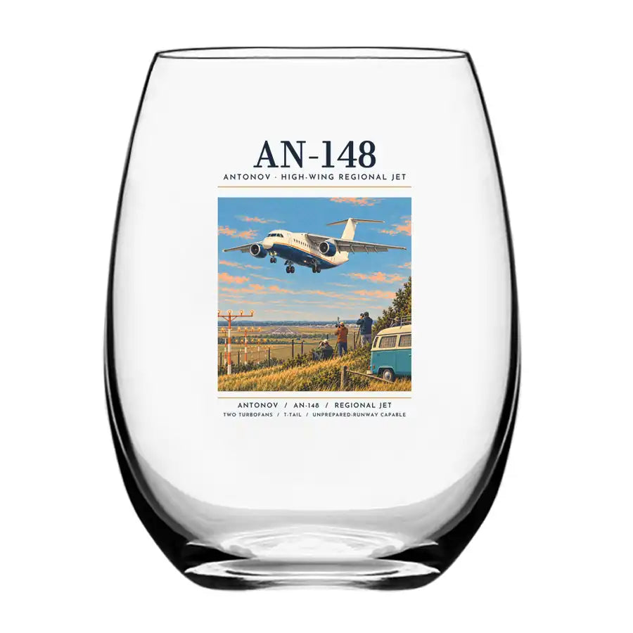Antonov An-148 - Poster - Water & Drink Glass