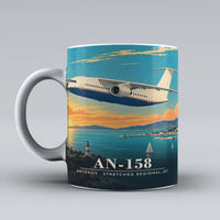 Thumbnail for Antonov An-158 - 3D + Title - Mug - White