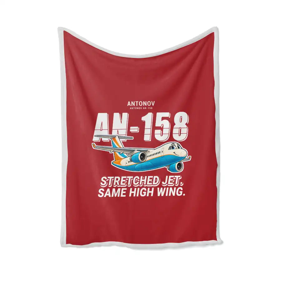 Antonov An-158 - Cartoon - Blanket - Red