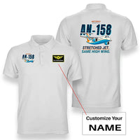 Thumbnail for Antonov An-158 - Cartoon - Double-Side Polo - White + Name