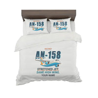 Thumbnail for Antonov An-158 - Cartoon + Name - Bedding Set - White