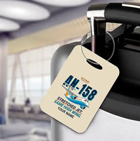 Thumbnail for Antonov An-158 - Cartoon + Name - Luggage Tag - Beige