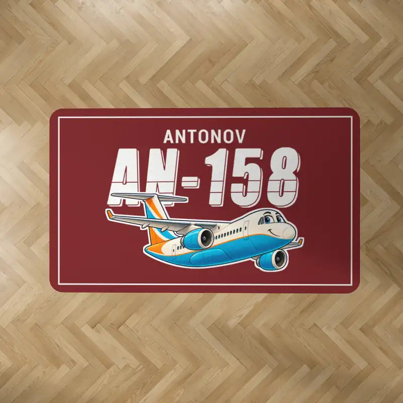Antonov An-158 - Cartoon - Rectangle Carpet - Dark Red