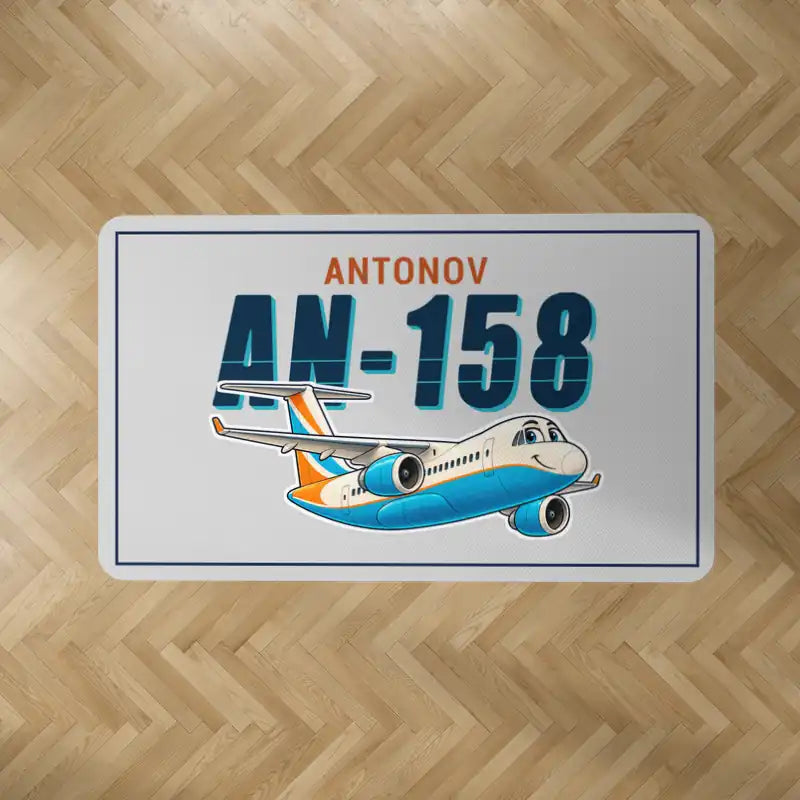 Antonov An-158 - Cartoon - Rectangle Carpet - Light Gray