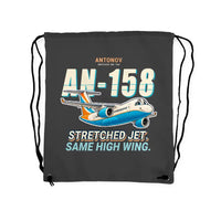 Thumbnail for Antonov An-158 - Drawstring Bag - Cartoon - Gray