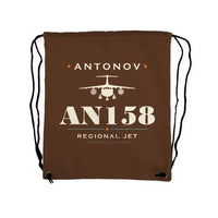 Thumbnail for Antonov An-158 - Drawstring Bag - Heritage - Brown
