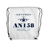 Thumbnail for Antonov An-158 - Drawstring Bag - Heritage - White