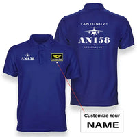 Thumbnail for Antonov An-158 - Heritage - Double-Side Polo - Blue + Name