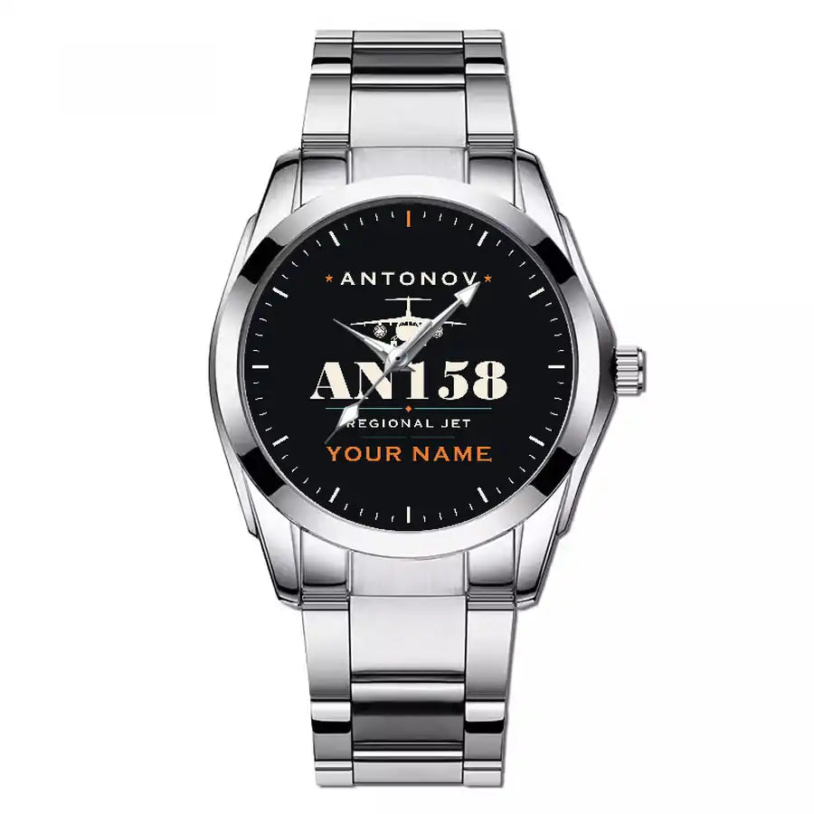 Antonov An-158 - Heritage + Name - Stainless Steel Band - For Men