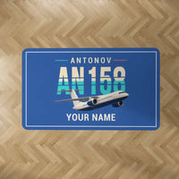 Thumbnail for Antonov An-158 - Original + Name - Rectangle Carpet - Blue