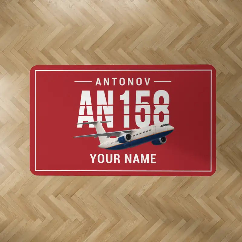 Antonov An-158 - Original + Name - Rectangle Carpet - Red