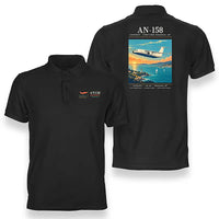 Thumbnail for Antonov An-158 - Poster - Double-Side Polo - Black
