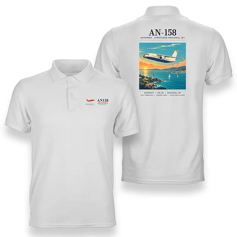 Antonov An-158 - Poster - Double-Side Polo - White