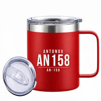 Thumbnail for Antonov An-158 - Stainless Steel Mug - Tag - Red