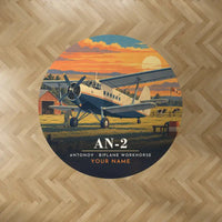 Thumbnail for Antonov An-2 - 3D + Name - Round Carpet - Full Print