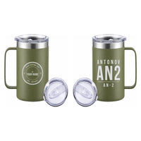 Thumbnail for Antonov An-2 - Beverage Mug - Tag + Name - Army Green