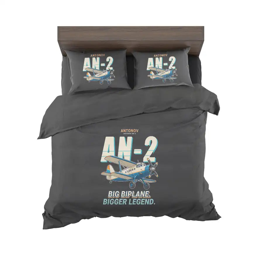 Antonov An-2 - Cartoon - Bedding Set - Black