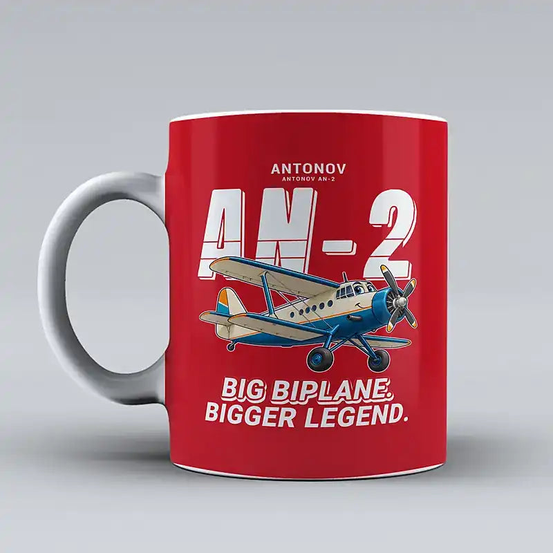 Antonov An-2 - Cartoon - Mug - Red