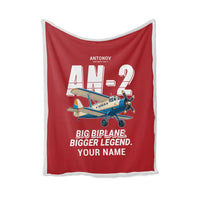 Thumbnail for Antonov An-2 - Cartoon + Name - Blanket - Red