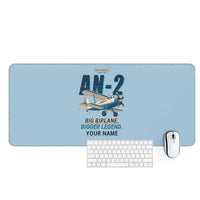Thumbnail for Antonov An-2 - Cartoon + Name - Desk Mat - Light Blue