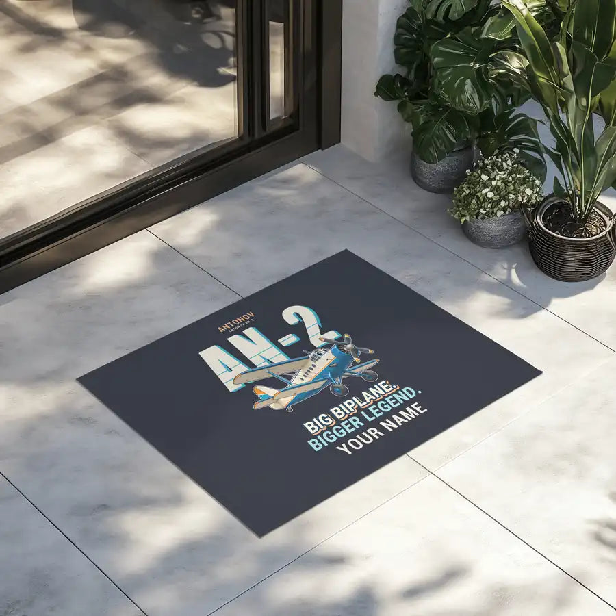 Antonov An-2 - Cartoon + Name - Door Mat