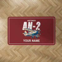 Thumbnail for Antonov An-2 - Cartoon + Name - Rectangle Carpet - Dark Red