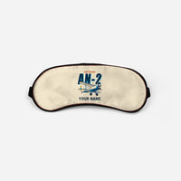 Thumbnail for Antonov An-2 - Cartoon + Name - Sleep Mask - Beige