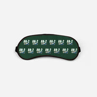Thumbnail for Antonov An-2 - Cartoon Pattern - Sleep Mask - Dark Green