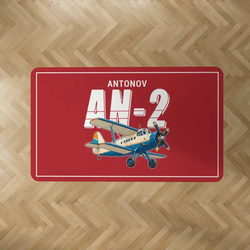 Antonov An-2 - Cartoon - Rectangle Carpet - Red