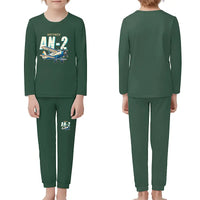 Thumbnail for Antonov An-2 - Children Pajamas - Cartoon Chest - Dark Green