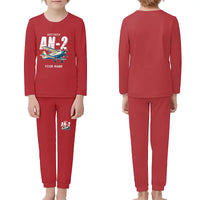 Thumbnail for Antonov An-2 - Children Pajamas - Cartoon Chest + Name - Red