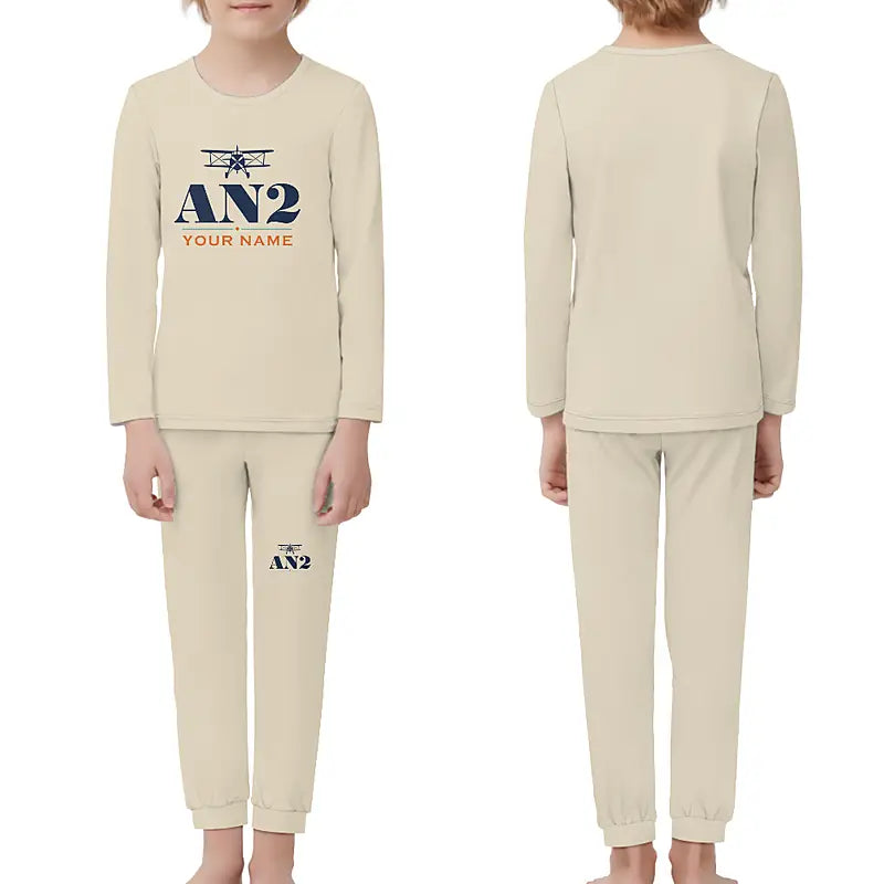Antonov An-2 - Children Pajamas - Heritage Chest + Name - Beige